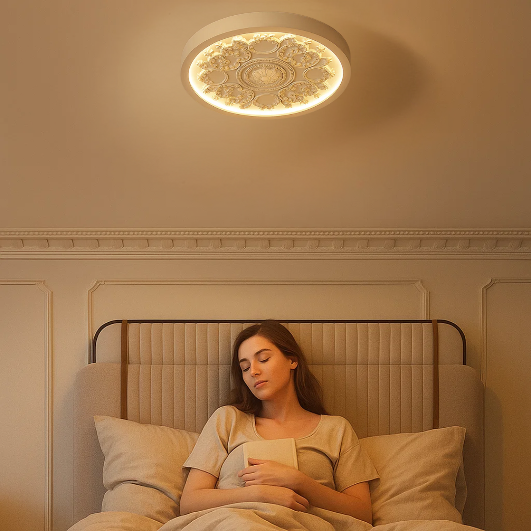 GlowMira | Moderne Harz-Deckenlampe mit variabler Lichtfarbe