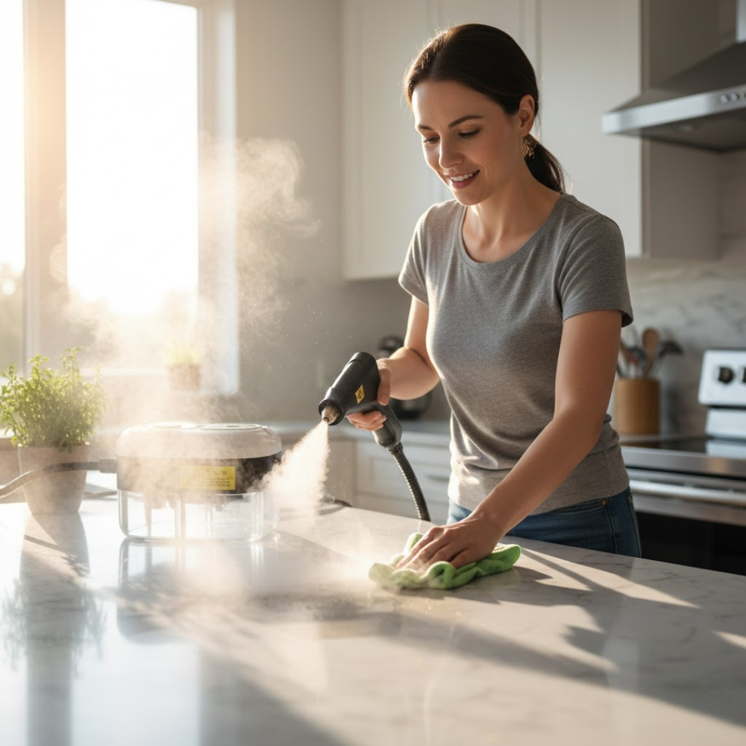 SteamMax | 2500W Hochdruck-Dampfreiniger mit Handschuhen