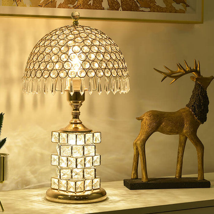 VitaCrysta | Edle Kristallkuppel-Tischlampe für Zuhause