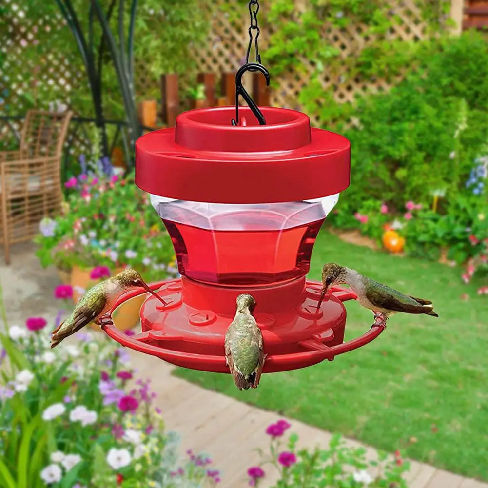 FeatherSip | Aufhängbarer bienensicherer Kolibrifutterspender mit Sitzplatz