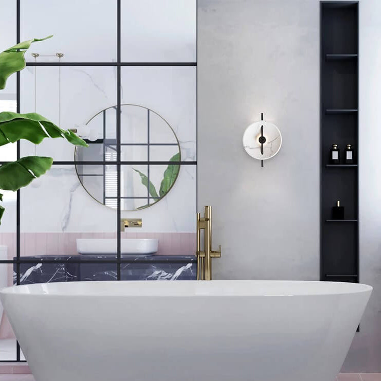 MarbleGlow | Elegante runde Wandleuchte8