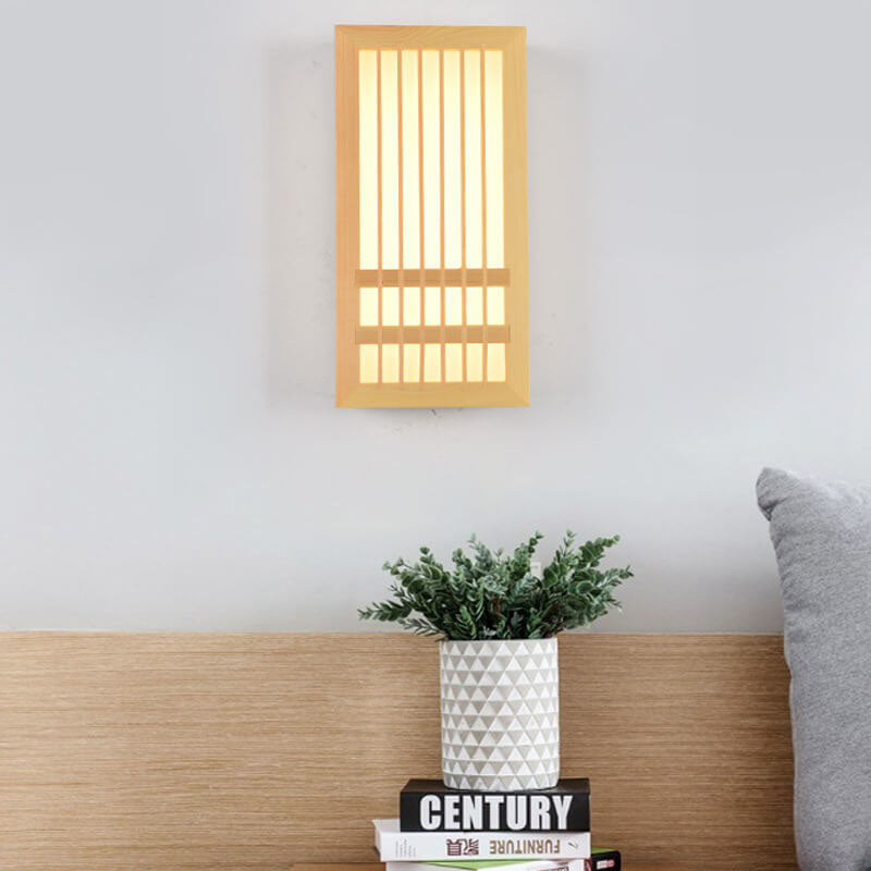 ShizuLight | Japanische LED-Wandleuchte aus Holz