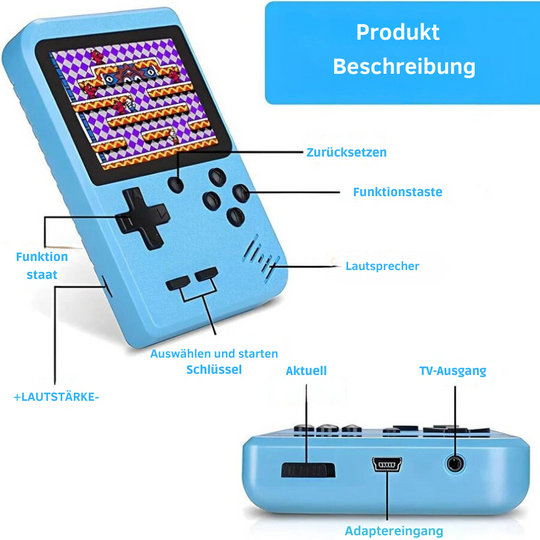 GameHaven | Handheld Konsole – 400 Spieleklassiker überall