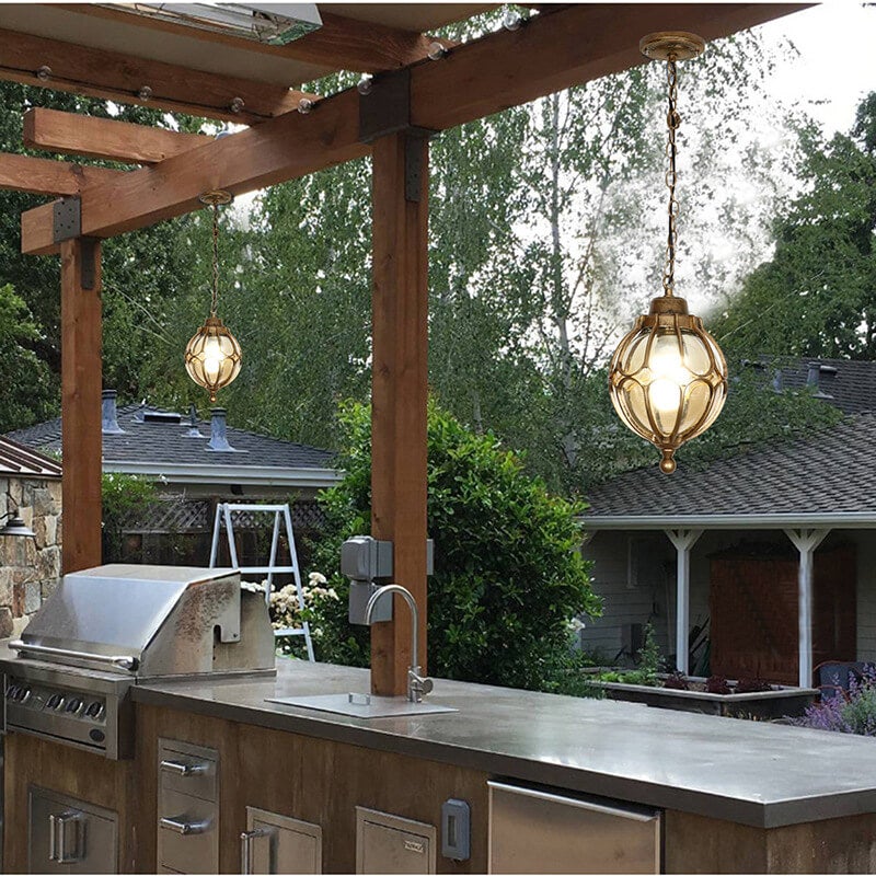 VintaSphere | Wasserdichte Hängelampe für Terrasse & Zaun