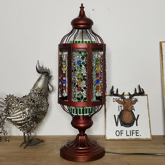 MosaicGlow | Vintage Türkische Buntglas Laterne 1-Licht Tischlampe