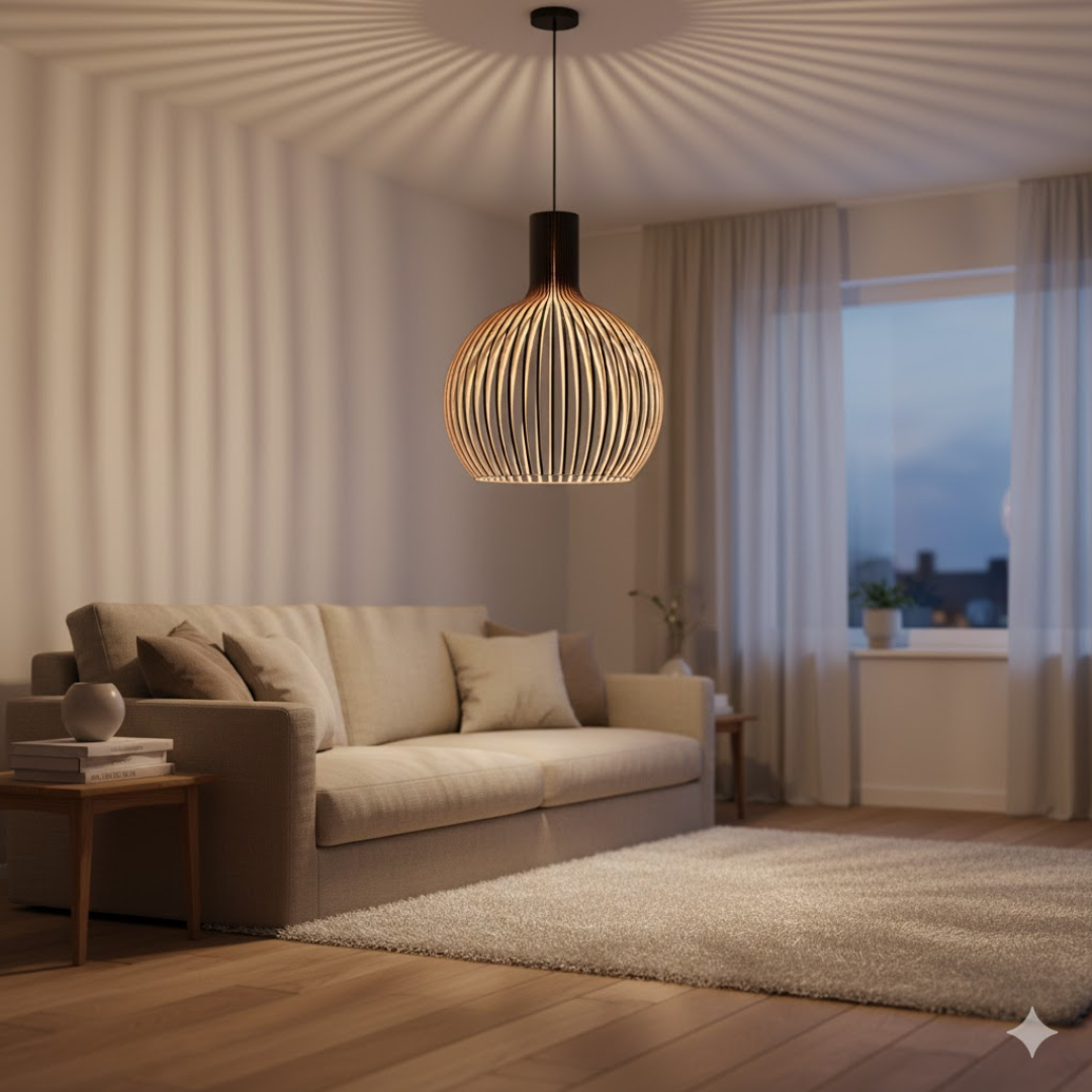 LignaLuxe | Handgefertigte Holz-Pendelleuchte