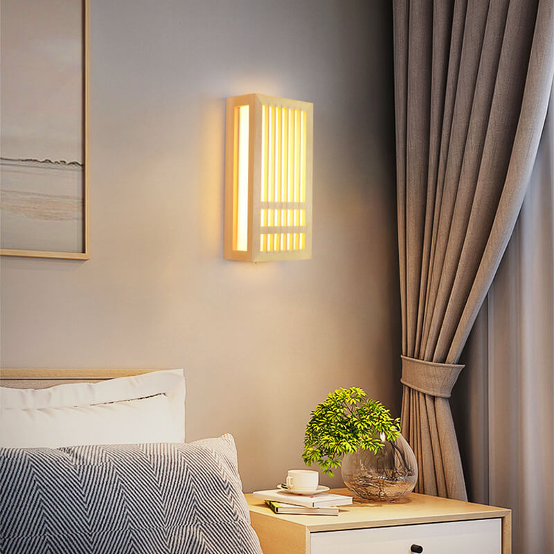 ShizuLight | Japanische LED-Wandleuchte aus Holz