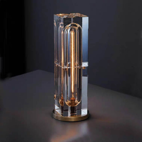 CrystalBloc | Geometrische Kristall-Tischlampe mit Stil