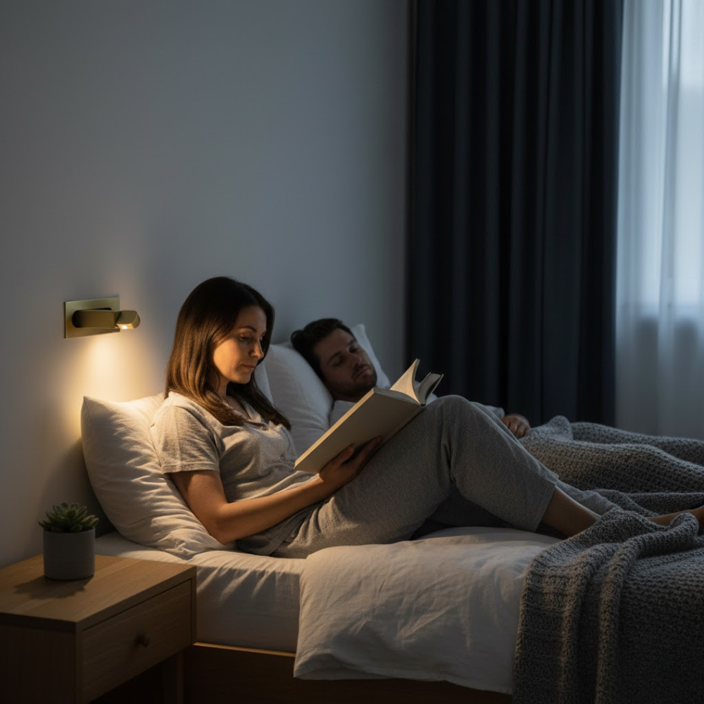 GlowPoint | Moderne Nachttischlampe – LED-Licht mit Schalter