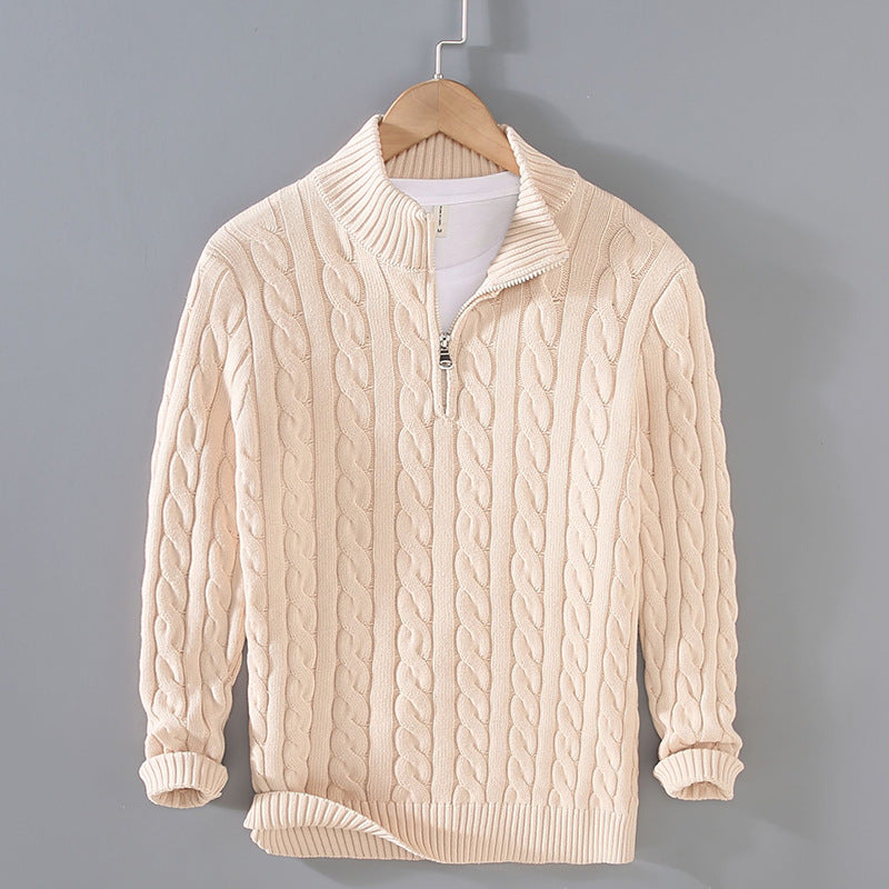 Élégance | Kaschmir Pullover Damen – Hochwertiger Zopfstrick Stil-2