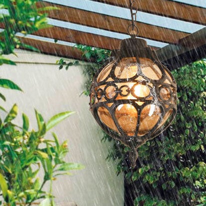 SteelShine | Robuste Globe-Hängelampe für draußen