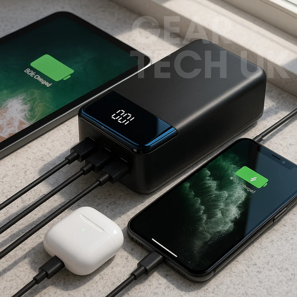 MegaCharge | Powerbank – Hochkapazitäts-Ladegerät für Laptops & Telefone
