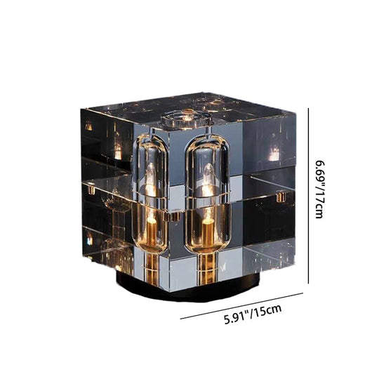 CrystalBloc | Geometrische Kristall-Tischlampe mit Stil