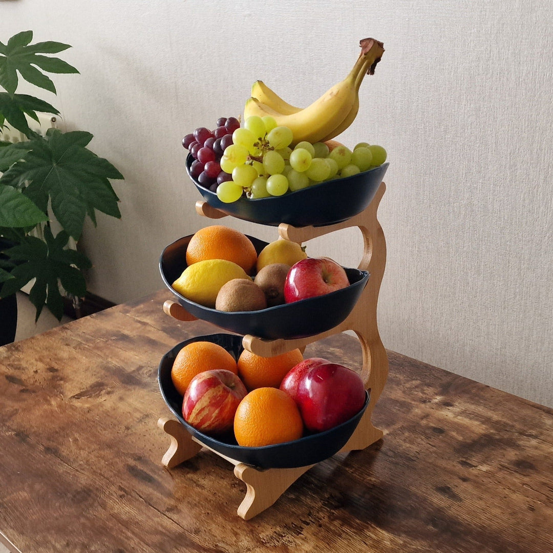 OrgaFruit | Mehrstufige Obstschale für Ordnung & Ästhetik (2-3 tier)