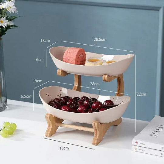 OrgaFruit | Mehrstufige Obstschale für Ordnung & Ästhetik (2-3 tier)