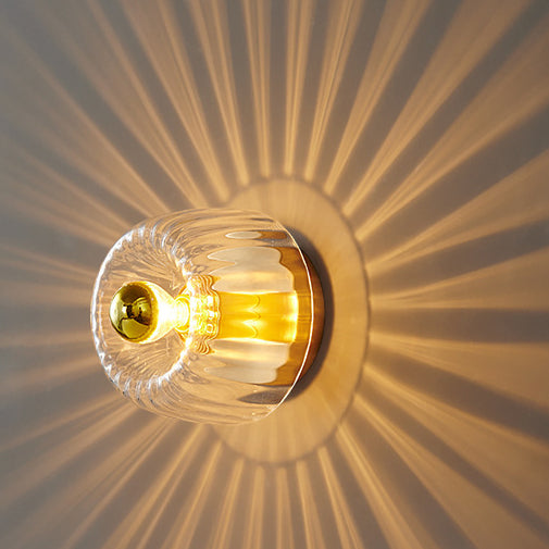 BrassRay | Luxuslampe aus Kupfer & Glas im Sonnenstil