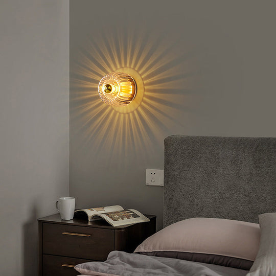 BrassRay | Luxuslampe aus Kupfer & Glas im Sonnenstil