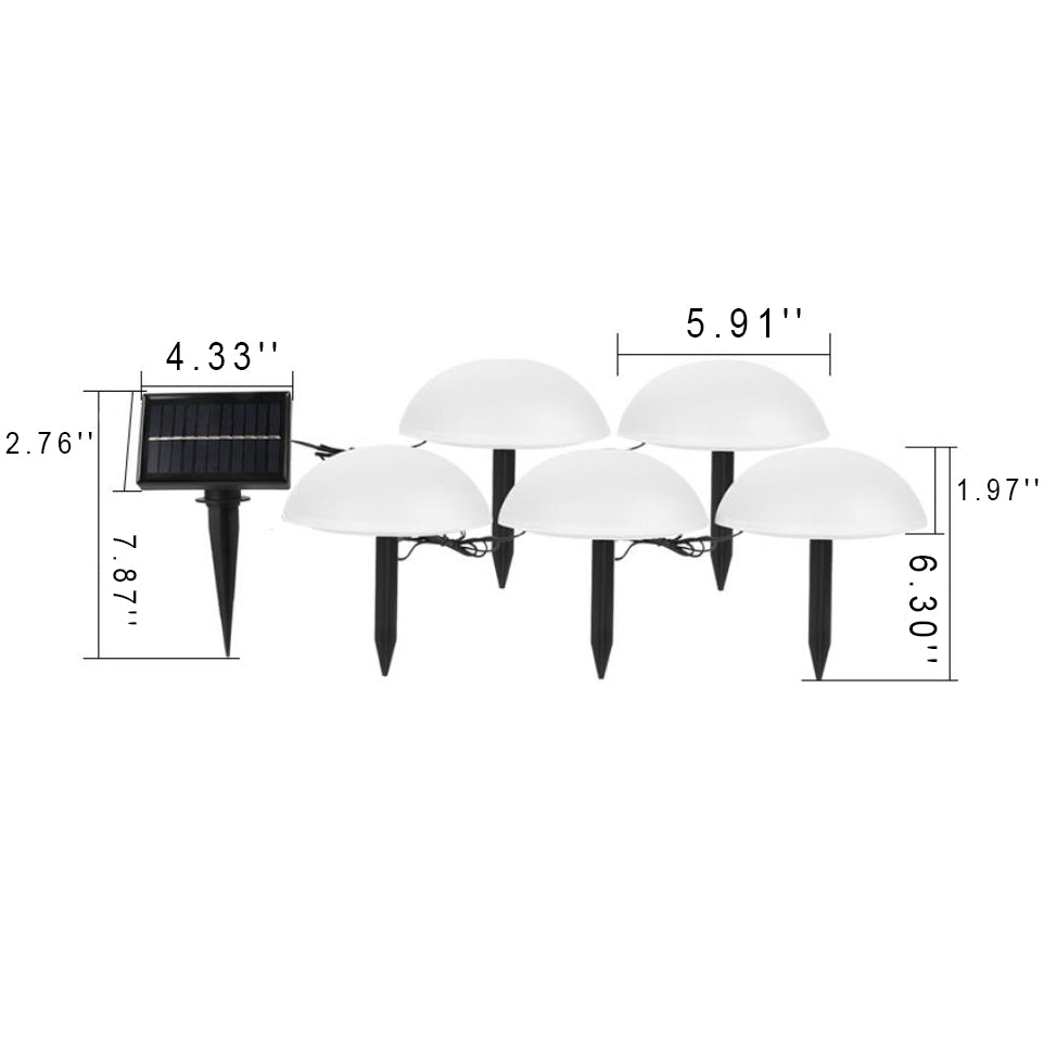 SolarDome | Halbkugel LED Gartenlichter im 5er Set