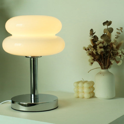 TartaGlow | Modernes Glas Tart Design 1-Licht Tischlampe
