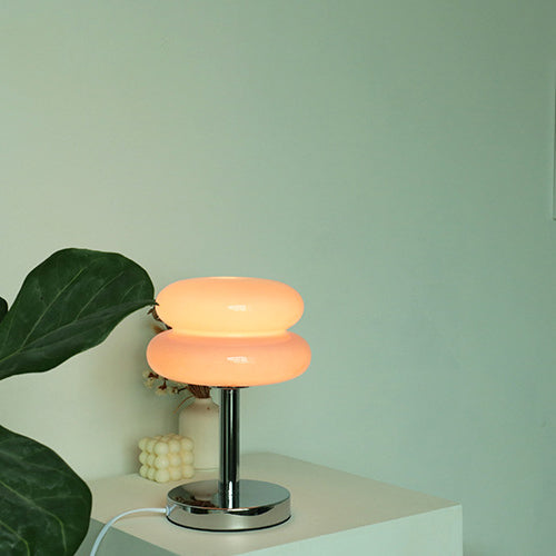 TartaGlow | Modernes Glas Tart Design 1-Licht Tischlampe