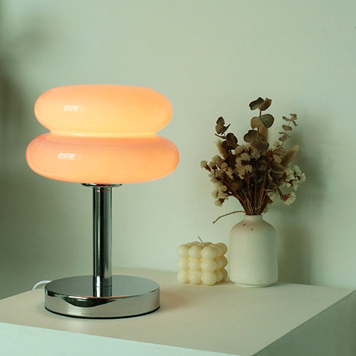 TartaGlow | Modernes Glas Tart Design 1-Licht Tischlampe