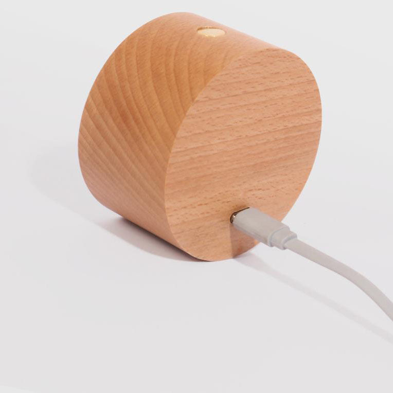 LiteNest | Holzoptik-Lampe mit USB & Magnetfunktion