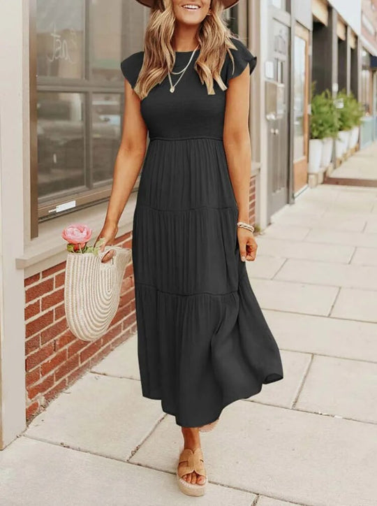 Variant image for Elegantes Damenkleid mit Rüschendetails und praktischen Taschen für den Sommer-13