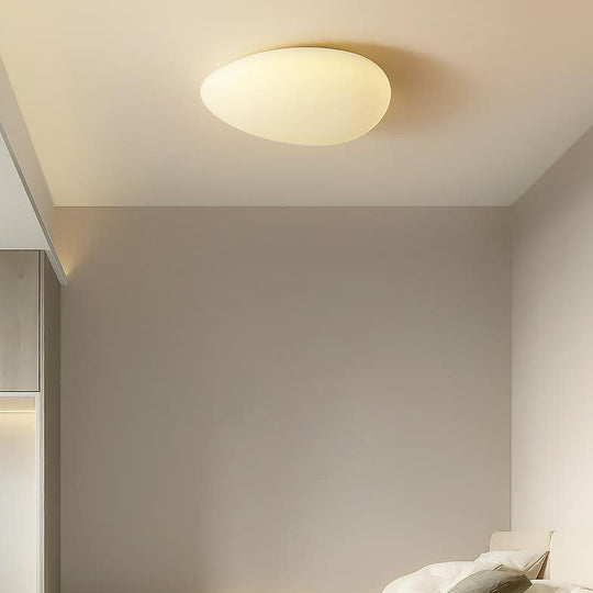 CalmaStone | Runde LED-Deckenleuchte in Kieseloptik