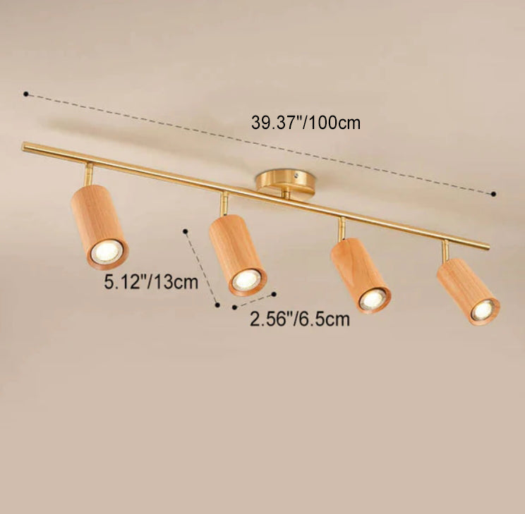 SpotLuxe | Elegante LED-Spots auf Walnussschiene