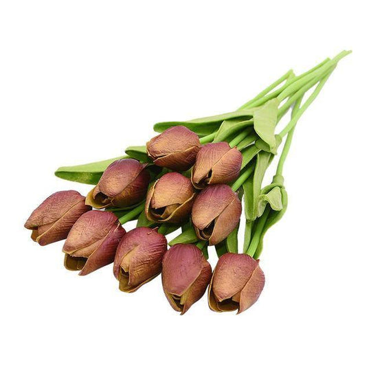 DecoTulip | 10-teilige künstliche Tulpen Blumen
