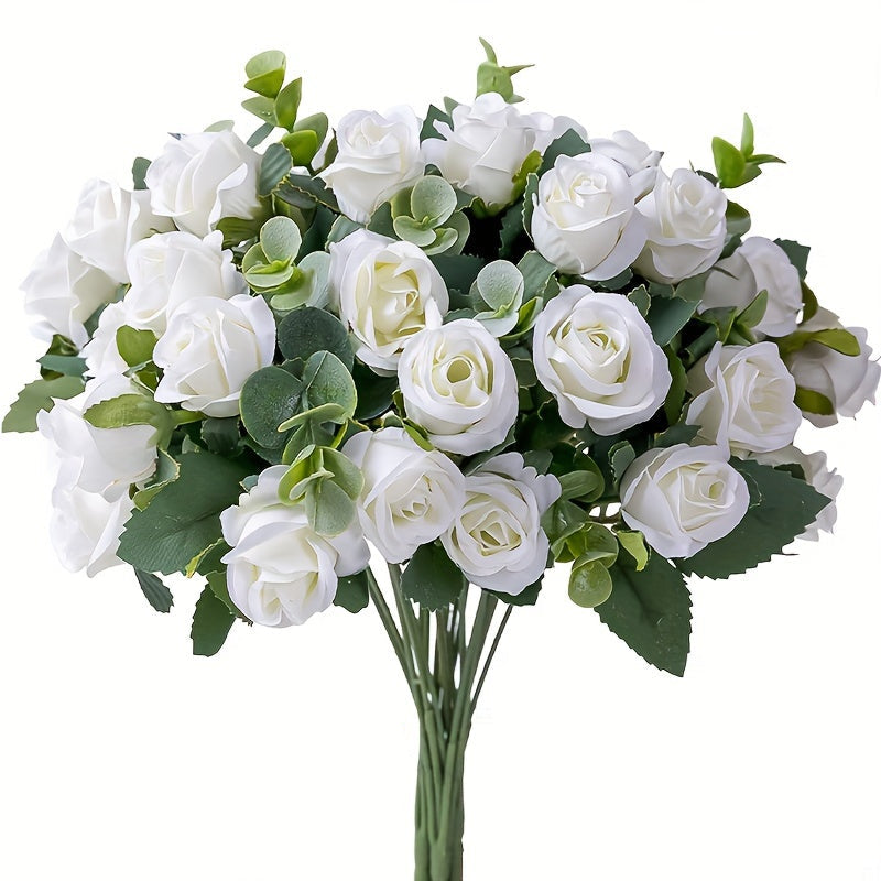 RoseCharm | Künstlicher Rosenstrauß – Vintage-Look, 10 Köpfe