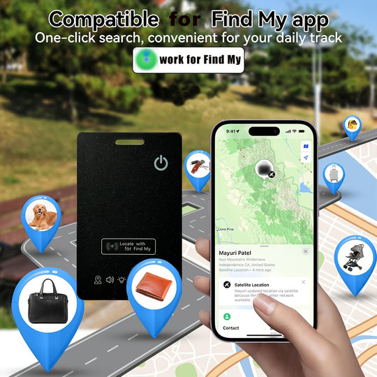 TrackSlim | Wallet-Tracker – Ultra-Dünn & Find My Kompatibel