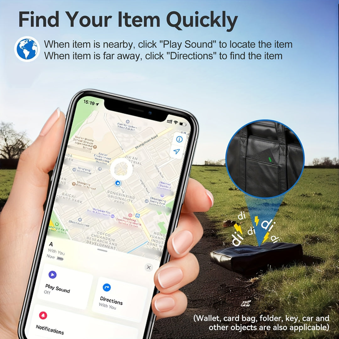 TrackSlim | Wallet-Tracker – Ultra-Dünn & Find My Kompatibel