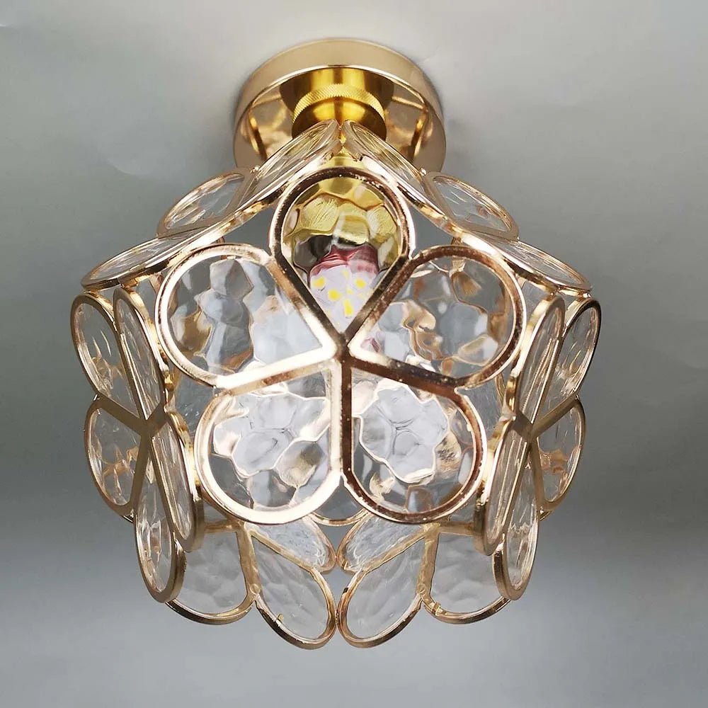 FleurLuxe | Design Blumen Stil Glas Flur Deckenlampe
