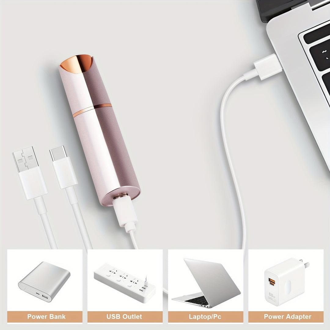 FaceFlick | 2-in-1 Augenbrauen- & Gesichtstrimmer - Präzise & USB aufladbar
