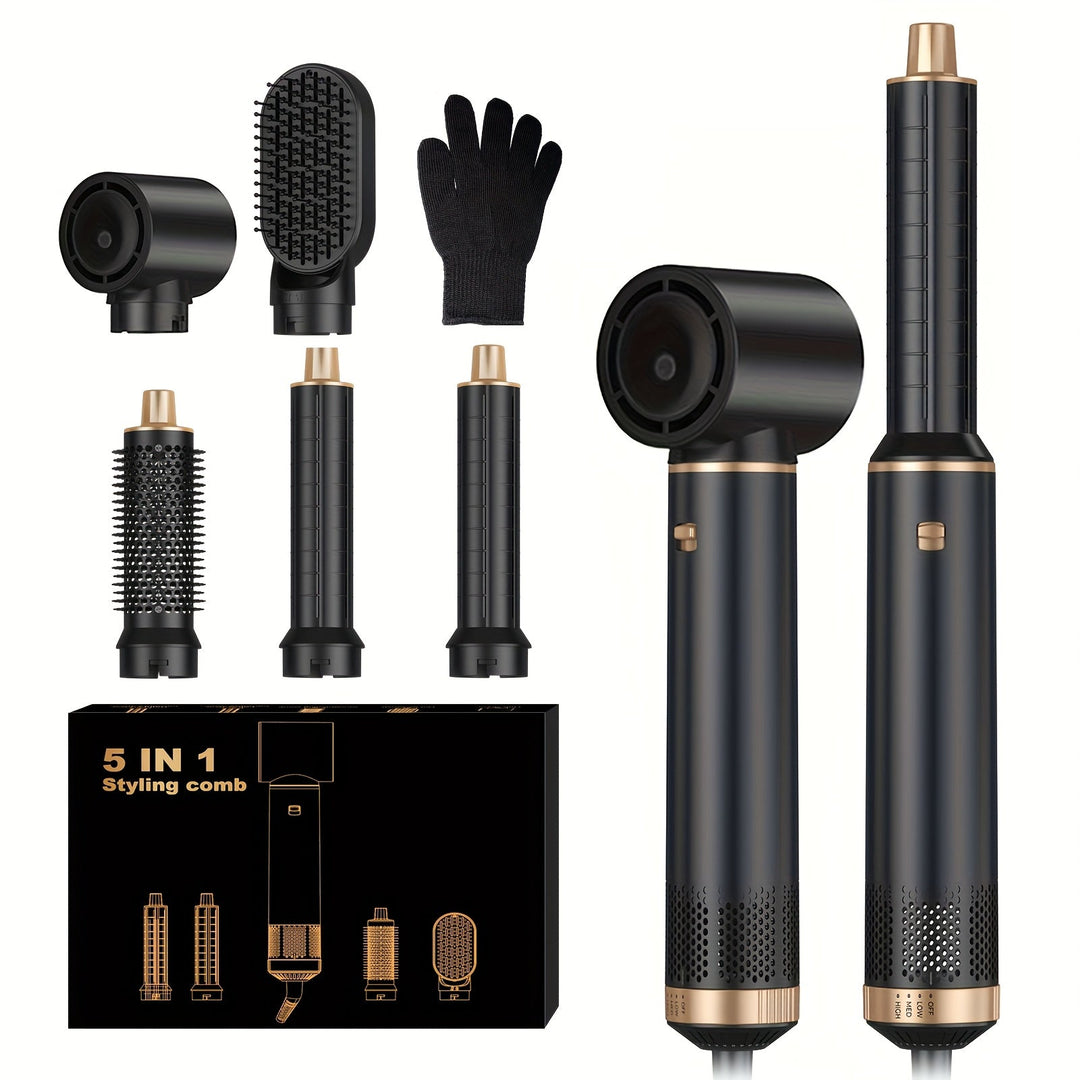 CurlMate | 5-in-1 Haartrockner & Multistyler für Perfekte Locken und Glattes Haar
