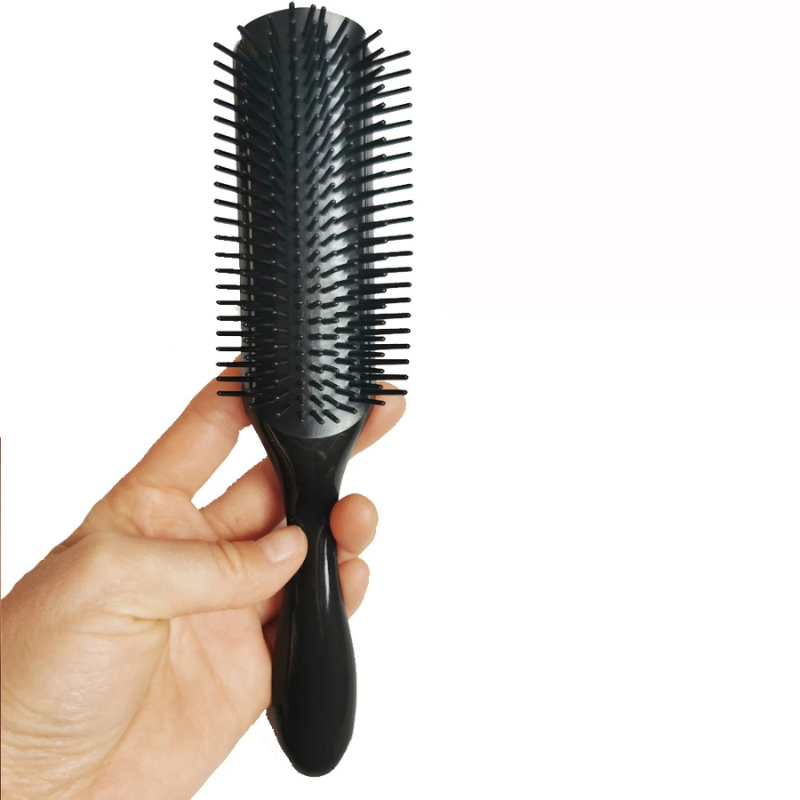 CurlEasy | 9-Reihiger Entwirrbürste für glattes und lockiges Haar