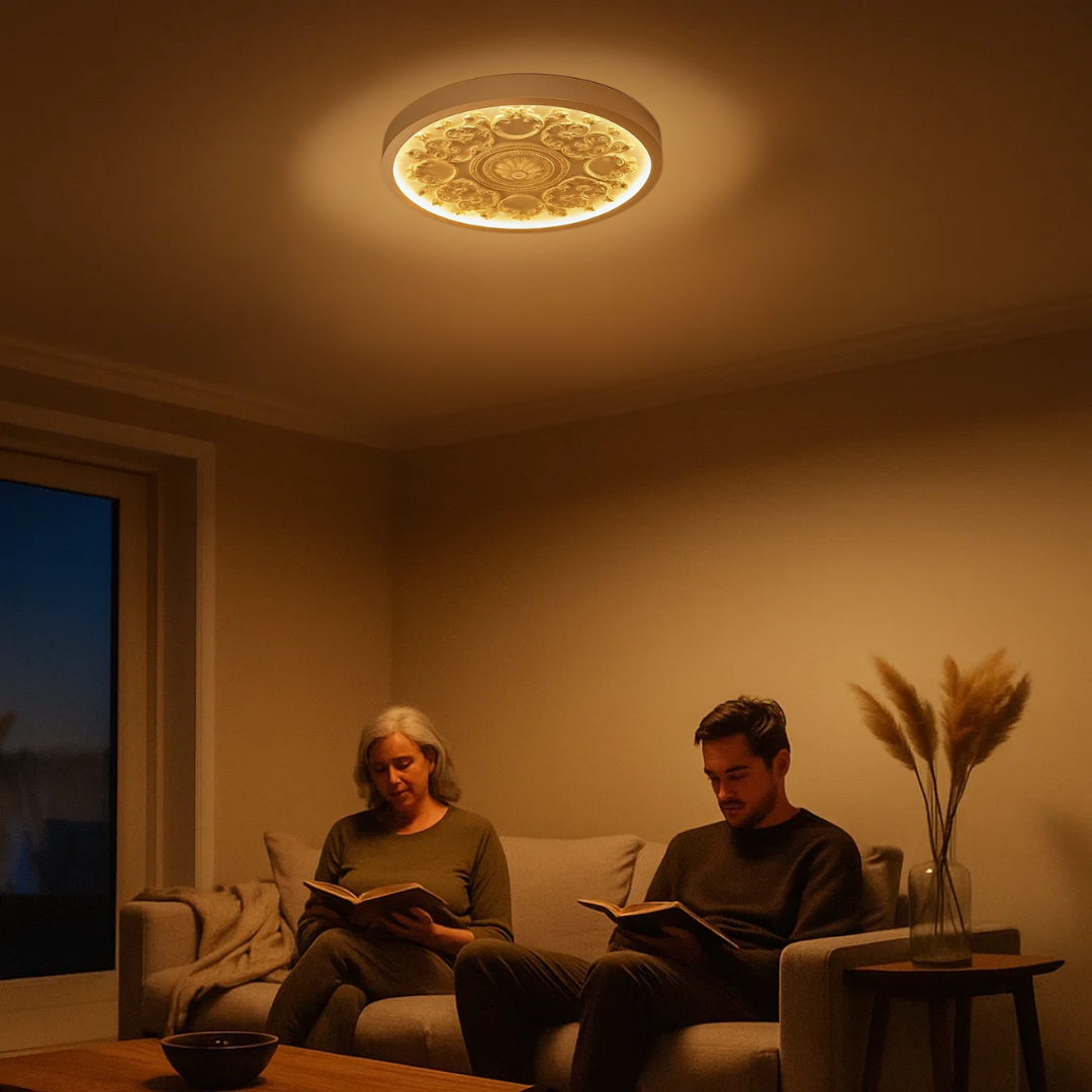 GlowMira | Moderne Harz-Deckenlampe mit variabler Lichtfarbe