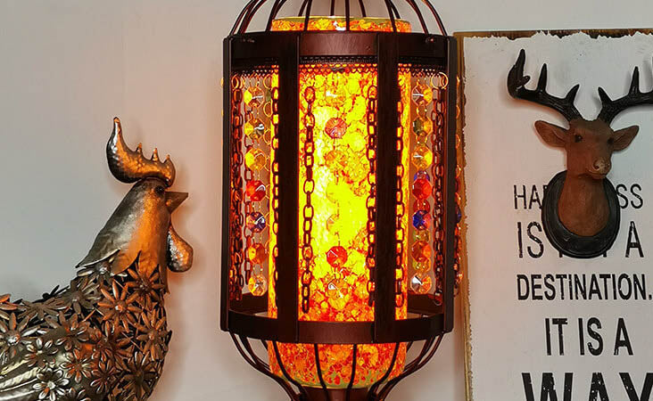 MosaicGlow | Vintage Türkische Buntglas Laterne 1-Licht Tischlampe