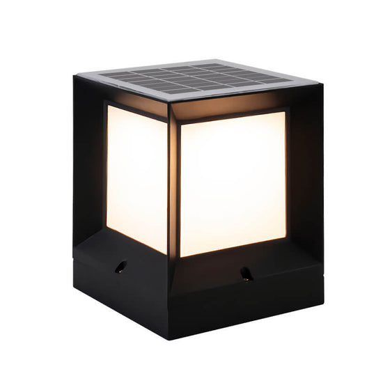 SolarBrick | Einfache quadratische LED Solar Außen wasserdichte Rasenzaunlampe