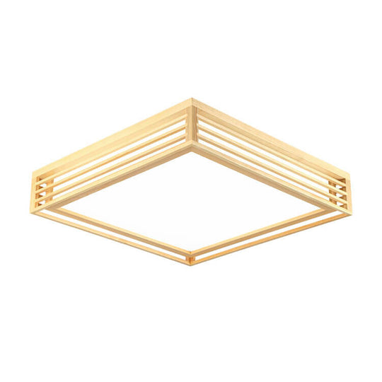 ZenSquare | Nordische Massivholz Quadratische LED Japanische Tatami Deckenleuchte