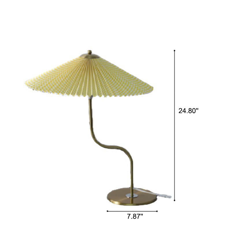 GlowDome | Elegante Tischlampe mit Stoffschirm & 110V Anschluss