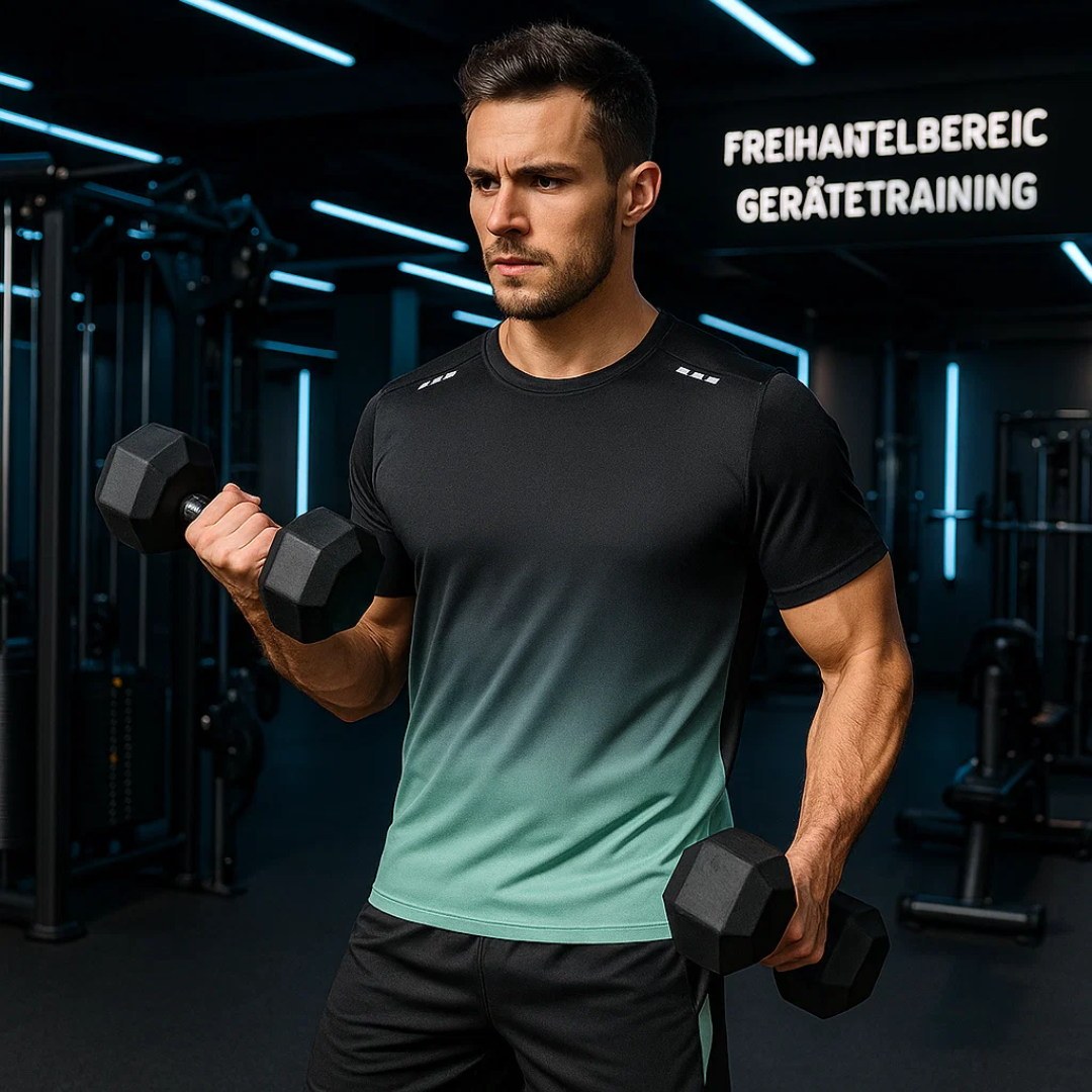 Elvin | Zweiteiliges Sportbekleidungsset für Herren mit Farbverlauf und optimaler Bewegungsfreiheit