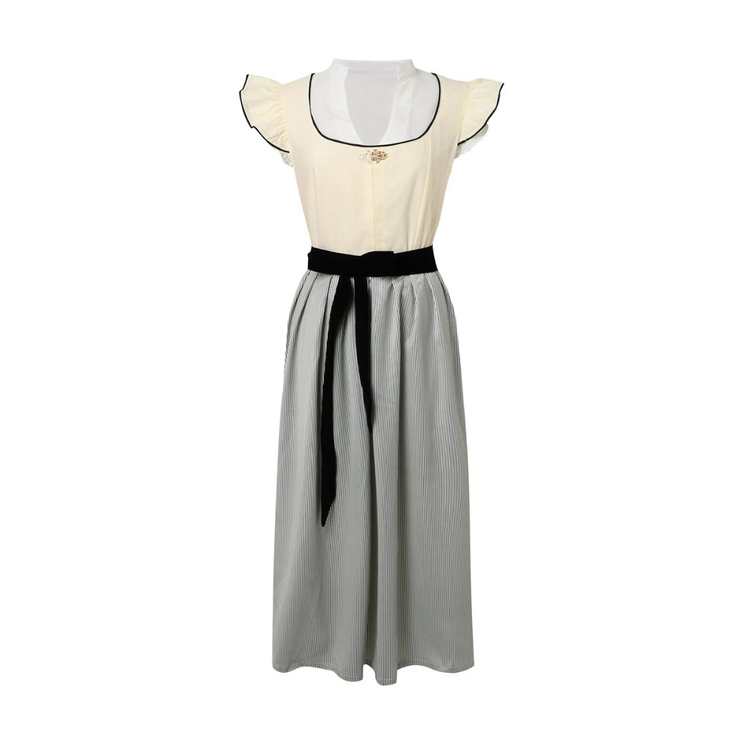 Alpenperle | Damen-Dirndlkleid in Weiß für Oktoberfest & Feste