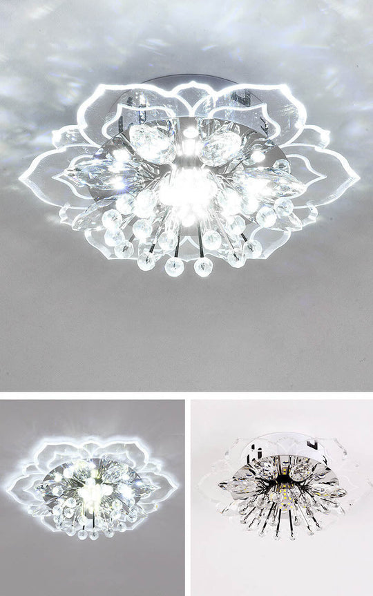 CrystalLily | LED-Deckenleuchte mit floraler Struktur