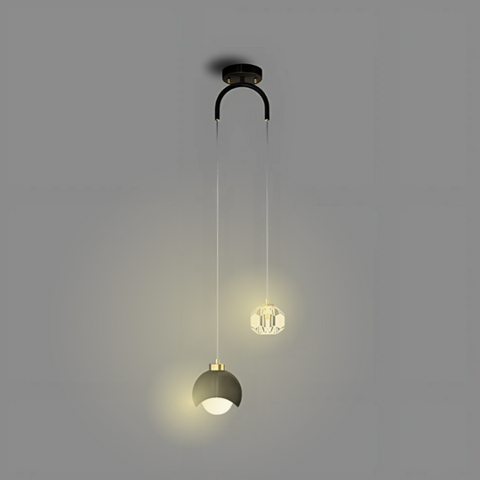 CrystalMoon | Moderne LED-Hängelampe für stilvolles Ambiente im Schlafzimmer und Esszimmer