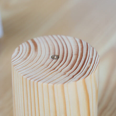 NoctiWood | Kreative Holz LED Touch Nachttischlampe