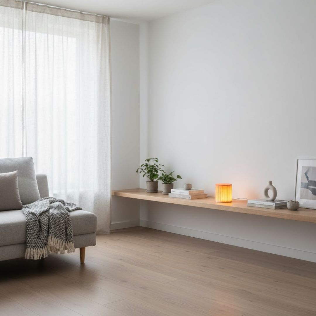 NoctiWood | Kreative Holz LED Touch Nachttischlampe