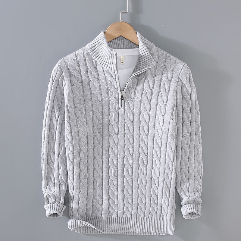 Élégance | Kaschmir Pullover Damen – Hochwertiger Zopfstrick Stil-5
