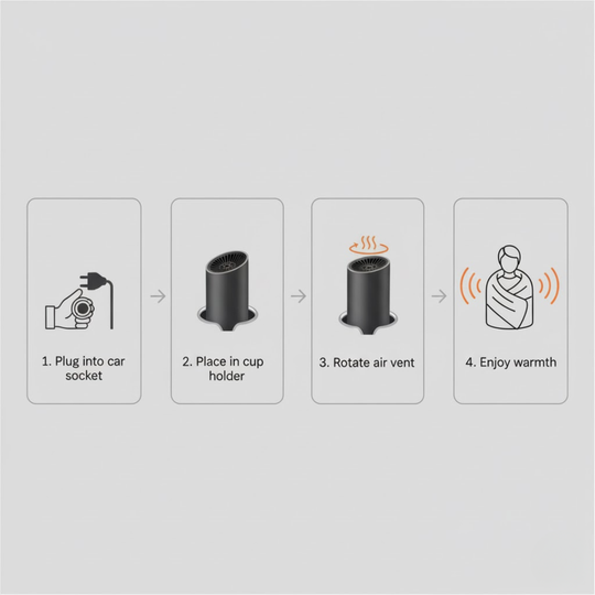 QuickWarm | Auto-Heizgebläse - Sofortige Heizung & Windschutzscheibe klar